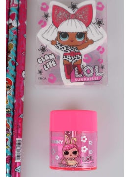 L.O.L Licensed Surprise Set of 5 Pencils, 1 Sharpener and 1 Eraser  - Image 3