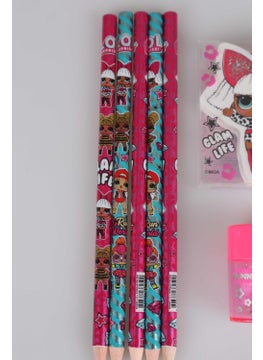 L.O.L Licensed Surprise Set of 5 Pencils, 1 Sharpener and 1 Eraser  - Image 2
