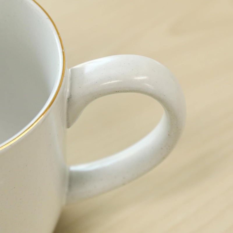 COLLECTIVE HOME  Ceramic Mug Uppercase Letter Design Matte Sandstone Texture Minimalist and Stylish 15oz Perfect for Personalized Gifts P - Image 4