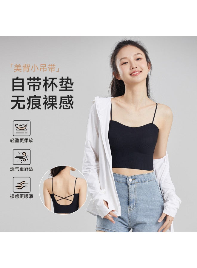 MIIOW Women'S High-Stretch Padded Seamless Invisible Camisole Vest - Image 2