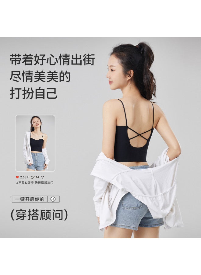 MIIOW Women'S High-Stretch Padded Seamless Invisible Camisole Vest - Image 4