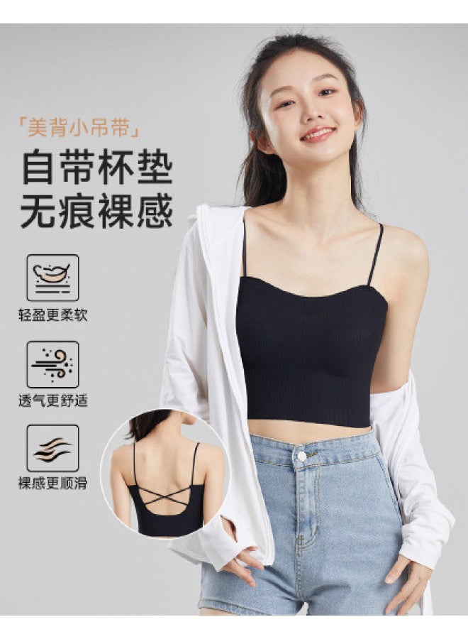 MIIOW Women'S High-Stretch Padded Seamless Invisible Camisole Vest - Image 1