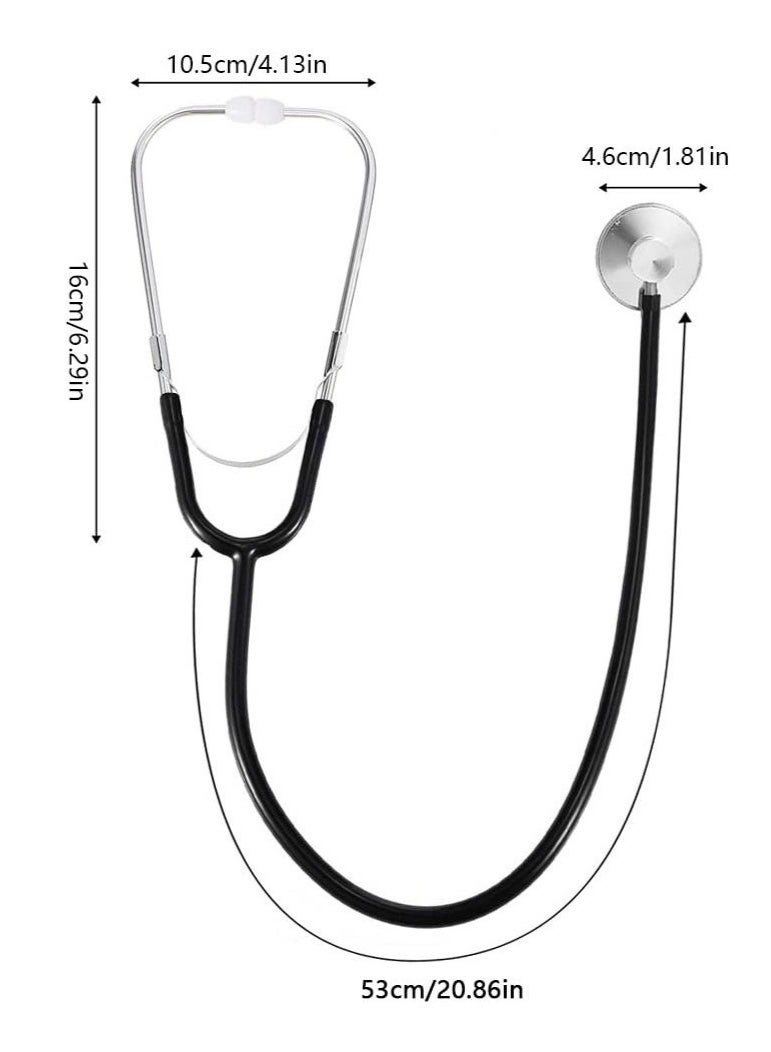 Generic Basic Medical Stethoscope Professional Single Stethoscope， Portable Medical Single Head Stethoscope，Black Tube，HM-110  - Image 2