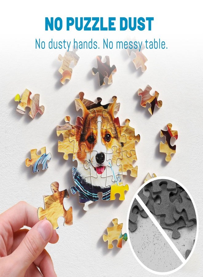 BenBen Puzzles for Adults 1000 Pieces, Dogs on Vacation, Funny Dog Jigsaw Puzzles with Patterns on Back, Challenging Puzzles for Family Game Night Home Décor - Image 3