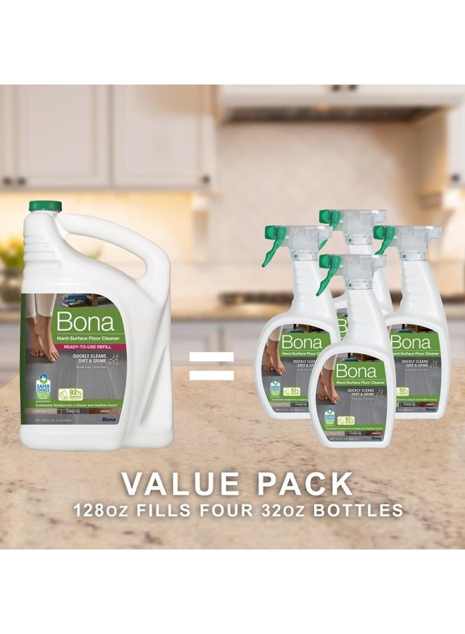 BONA معيد تعبئة منظف الأرضيات متعدد الأسطح - 128 fl oz - محلول تنظيف أرضيات خالٍ من البقايا لبخاخ بونا ومعبأة بخاخ - للاستخدام على الأرضيات الحجرية والبلاط واللامينيت والفينيل - Image 2