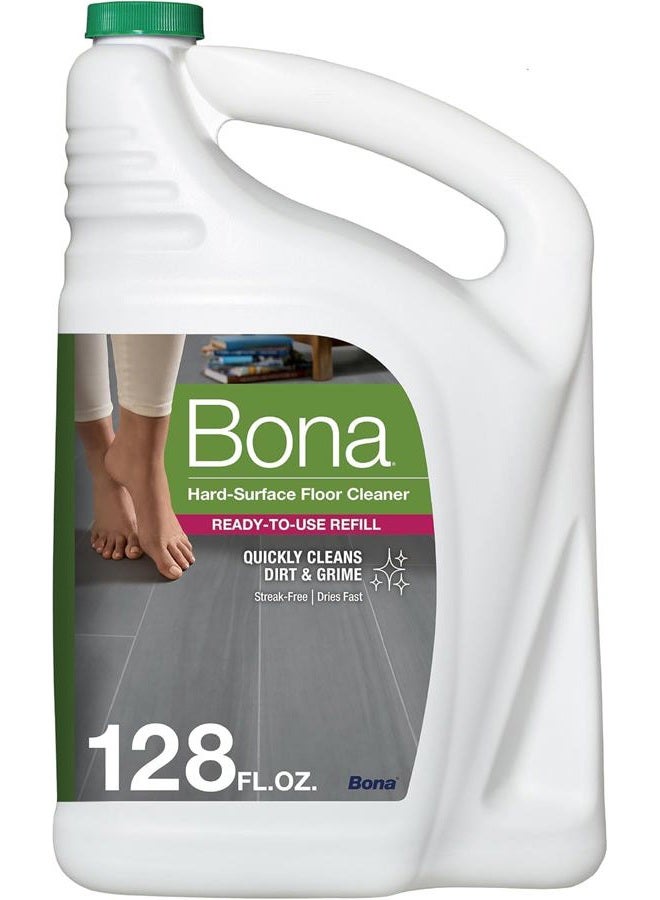 BONA معيد تعبئة منظف الأرضيات متعدد الأسطح - 128 fl oz - محلول تنظيف أرضيات خالٍ من البقايا لبخاخ بونا ومعبأة بخاخ - للاستخدام على الأرضيات الحجرية والبلاط واللامينيت والفينيل - Image 1
