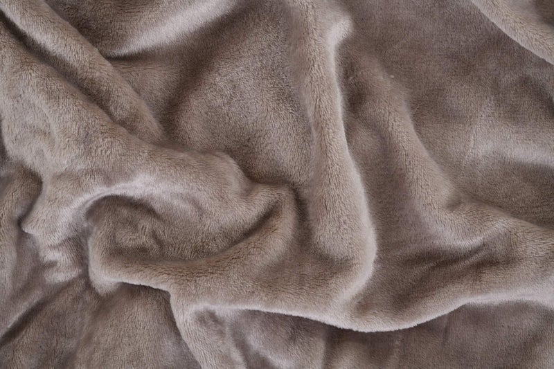 Mintra Microfiber Blanket, Super Soft, 100% Polyester (130 x 180 cm) - Mocha - Image 4