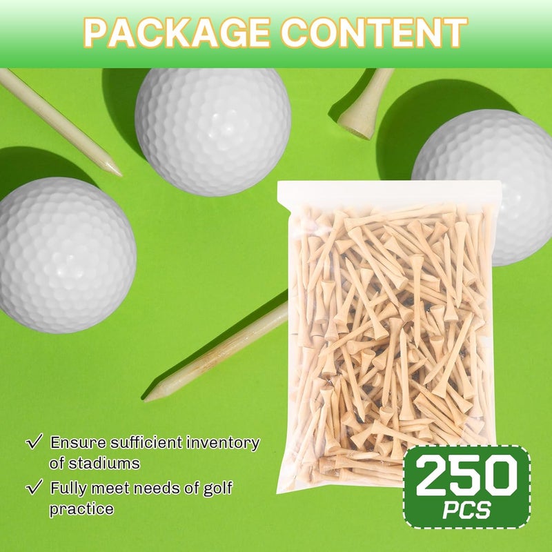weyleity Bamboo Golf Tees 1000/500/250 PCS 2-3/4 & 3-1/4 inch Length | Bamboo Golf Tees, 7X Stronger Than Wood Golf Tees, Reduce Friction & Side Spin - Image 5