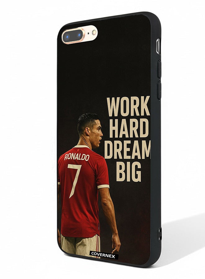 Covernex Apple iPhone 7 Plus Protective Case Cover Printed Featuring Work Hard Dream Big CR7 - Image 1
