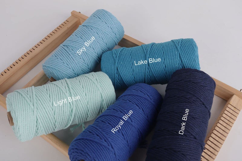NOANTA Natural Macrame Cord 2mm x 220yards, Colored Macrame Rope, 3 Strand Twisted Cotton Rope Macrame Yarn, Colorful Cotton Craft Cord for Wall Hanging, Plant Hangers, Crafts, Knitting - Image 5