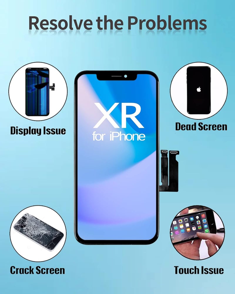 Ayake Store Screen Replacement for iPhone XR, 6.1-inch LCD Display Full HD and Touch Digitizer Assembly True Tone Programmable Face ID Remains with Tool Kits, for Model A1984, A2105, A2106, A2108 - Image 5