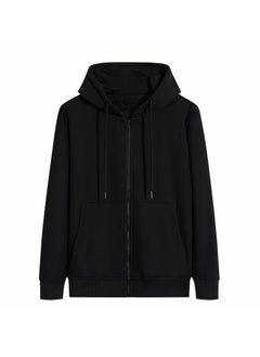 Generic Winter Thick Fleece Hoodie Mens Casual Sportswear Zip Jacket Black  - Image 2