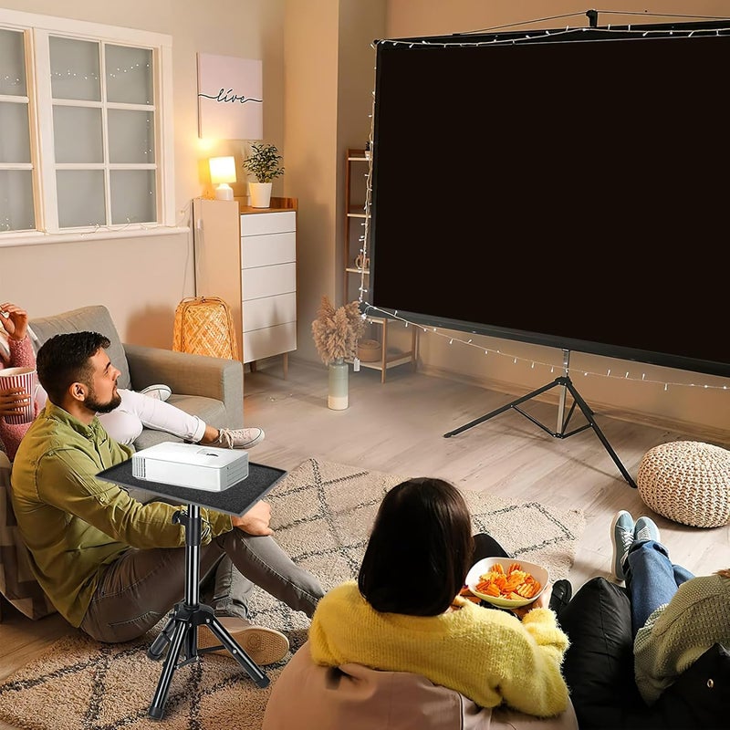 دويتول حامل حامل ثلاثي القوائم لجهاز العرض المحمول من ، رف متعدد الاستخدامات بارتفاع قابل للتعديل لأجهزة العرض وأجهزة الكمبيوتر المحمولة والميكروفونات، مناسب للمكتب والمنزل والفصول الدراسية وقاعات المؤتمرات - Image 4