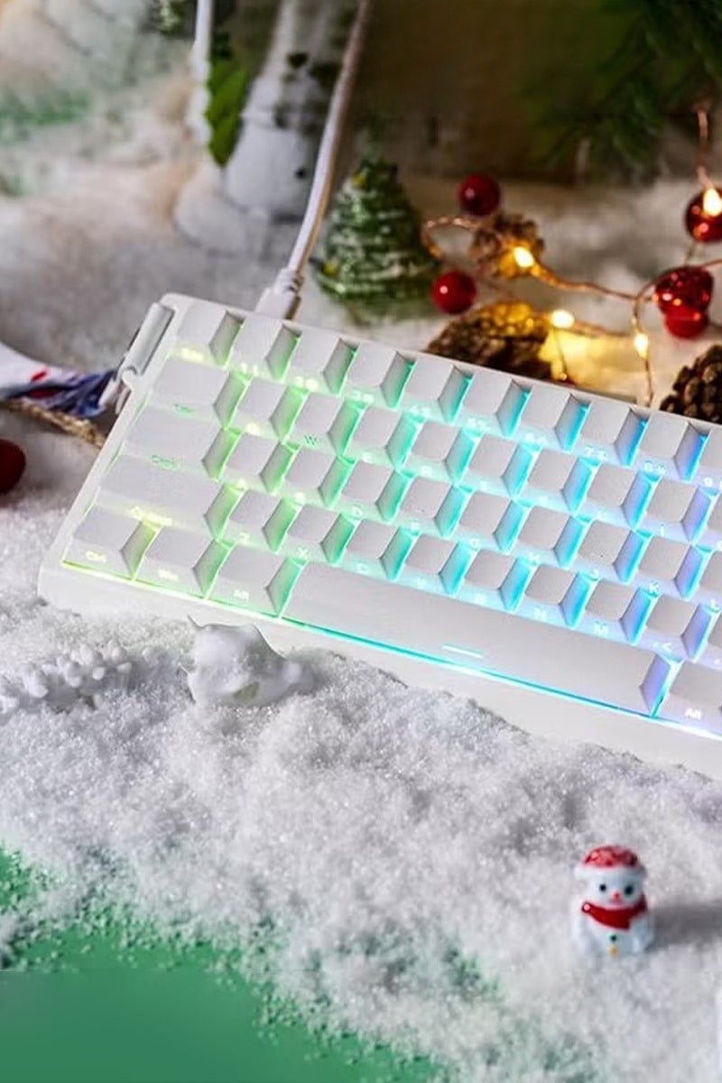 MADLIONS Mad60HE RGB Mechanical Keyboard Magnetic Switches Hot Swap Customized 8KHZ FPS Gaming Keyboard with Adjustable Actuation, 8000 Hz Polling Rate, Rapid Trigger Mode, Hall Effect Switches, for PC/Mac,(white, Magnetic Amber Pro Switch)  - Image 2