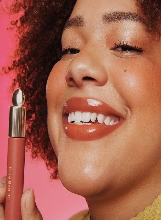Rare Beauty Soft Pinch Tinted Lip Oil Stain - Honesty (Nude Brown, 3ml) - Hydrating, Lightweight, and Long-Lasting Lip Tint with a Glossy Finish - Image 3