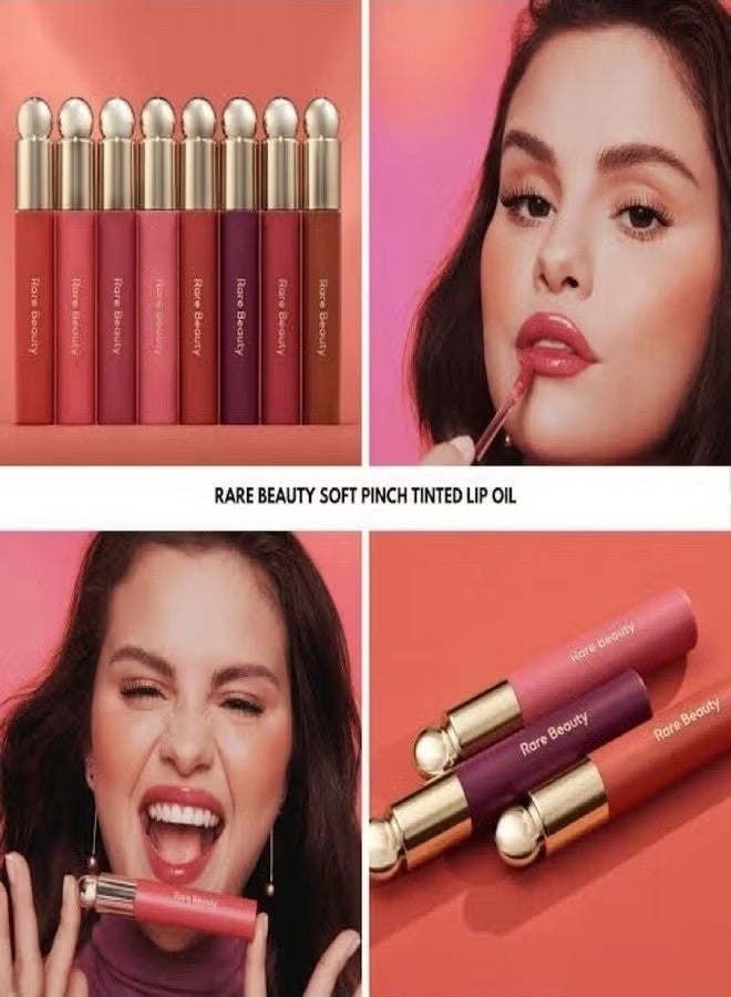 Rare Beauty Soft Pinch Tinted Lip Oil Stain - Honesty (Nude Brown, 3ml) - Hydrating, Lightweight, and Long-Lasting Lip Tint with a Glossy Finish - Image 4