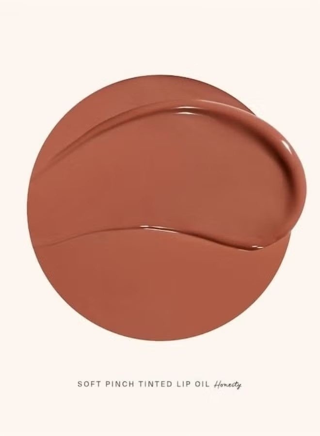 Rare Beauty Soft Pinch Tinted Lip Oil Stain - Honesty (Nude Brown, 3ml) - Hydrating, Lightweight, and Long-Lasting Lip Tint with a Glossy Finish - Image 2