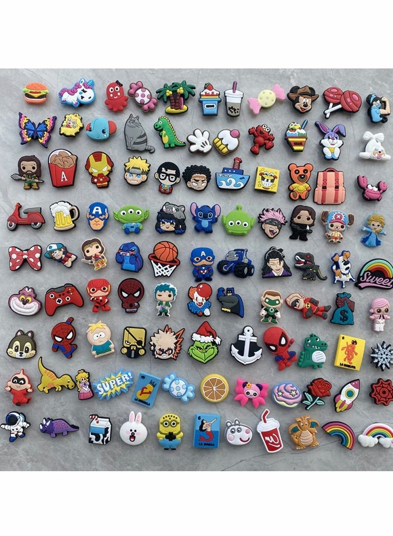 Excefore Shoe Charm for Crocs 50 Pcs Crocs Charms Crocs Pins Shoes Sandals Buckle Party Birthday Gift Charms Bracelet Wristband Decorations for Adult Men Women Kids Random Different  - Image 2