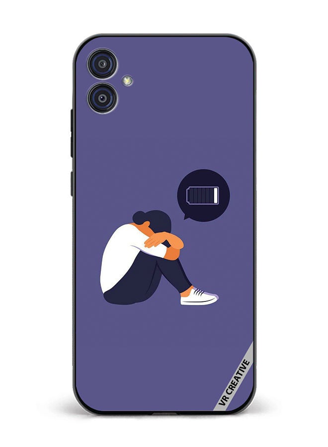 VR CREATIVE Protective Case Cover For Samsung Galaxy M04/F04 Battery Low Design Multicolour - Image 1