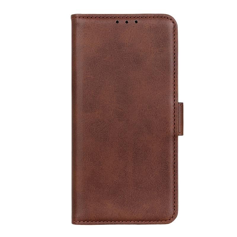 PU Protective Case for Redmi Note 13 Pro with Side Magnetic and Cow Grain Texture plus Shockproof plus Drop Protection plus Anti-Fingerprint in Brown - Image 1