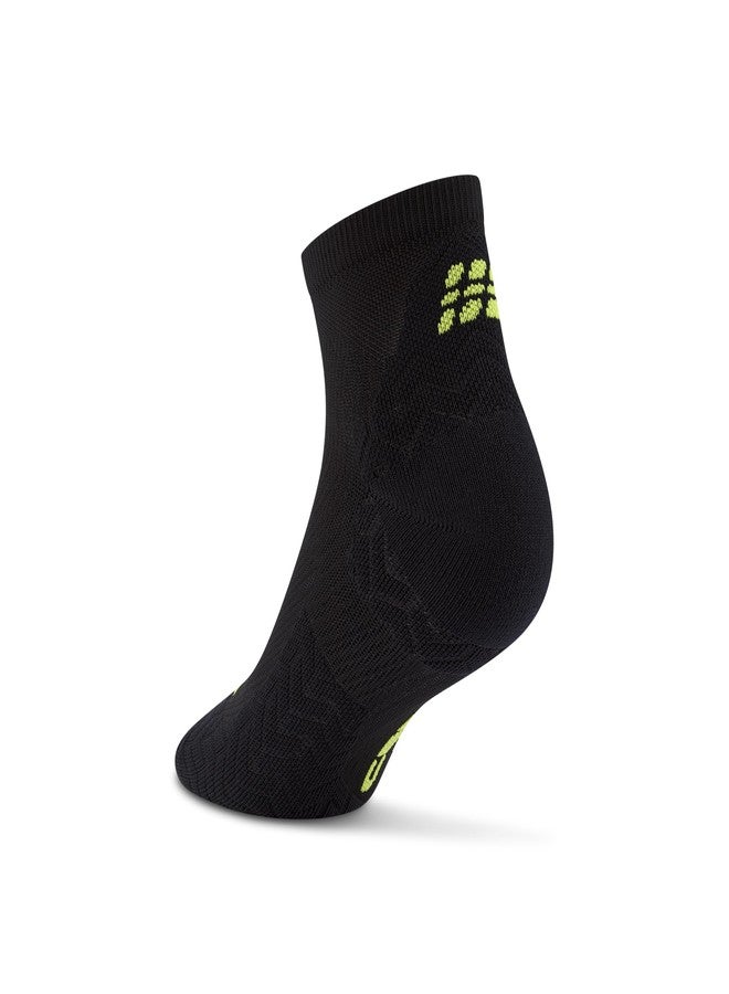 CEP Core Run Ultralight Low Cut Socks, Black/Lime, Unisex, XL - Image 2