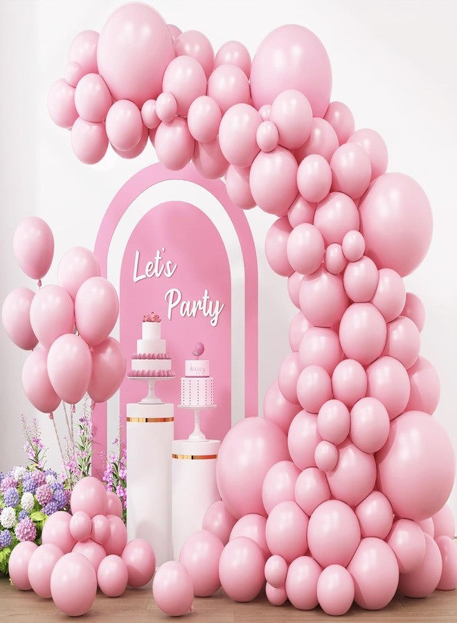 RUBFAC 154pcs Pastel Pink Balloons Different Sizes 18 12 10 5 Inches for Garland Arch, Light Pink Balloon for Mother's Day Birthday Valentine's Day Baby Shower Gender Reveal Wedding Party Decoration - Image 1