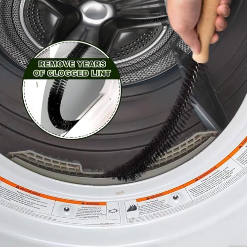 SWOPPLY Washing Machine Cleaning Brush Bendable Long Thin Flexible Cleaner Duster Fast Lint Dust Removal for Blades Dryer Lint Brush Vent Trap Cleaner Refrigerator Coil 40cm & 75cm - Image 2