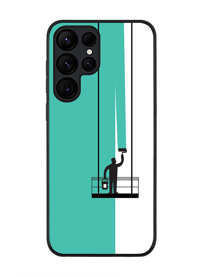 Stylizedd For Samsung Galaxy S25 Ultra 5G Case,Slim fit Camera Protection, Shockproof Thin Phone cover  - Paint Hanger (Green) - Image 1