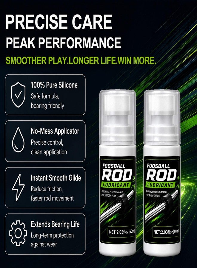 GDDP Foosball Rod Lubricant, 2 Pcs Silicone Lube with Sponge Applicator - Image 3