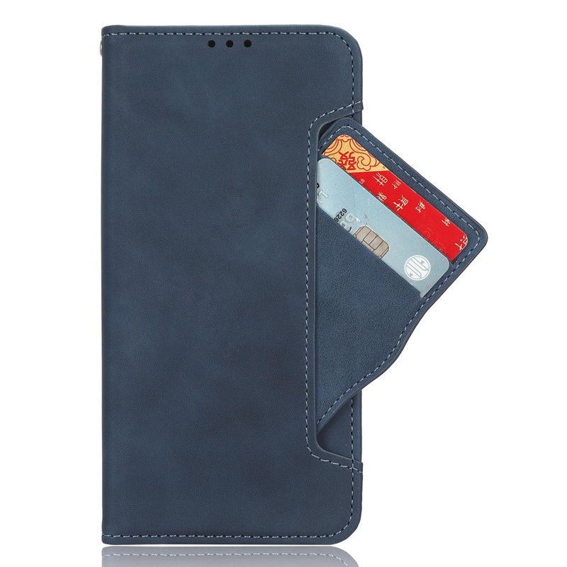 HuHa Case Cover For vivo T4 5G / iQOO Z10 5G Global Skin Feel Calf Texture Card Slots Leather Phone Case(Blue) - Image 5