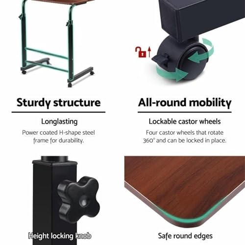 Radiant Multi-Purpose Laptop Table, Study Table | Adjustable Height, Portable for Office, Work Form Home | DIY Table, Easy to Assemble (Green with Black Leg) - Image 4