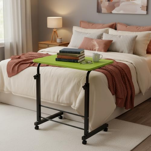 Radiant Multi-Purpose Laptop Table, Study Table | Adjustable Height, Portable for Office, Work Form Home | DIY Table, Easy to Assemble (Green with Black Leg) - Image 2
