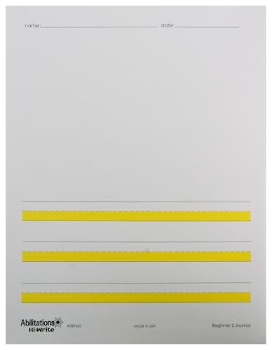 Abilitations - 89665 Integrations Hi-Write Journal Paper - Beginner 2 Paper - 100 Pack, Yellow/White - Image 1