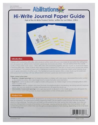 Abilitations - 89665 Integrations Hi-Write Journal Paper - Beginner 2 Paper - 100 Pack, Yellow/White - Image 2