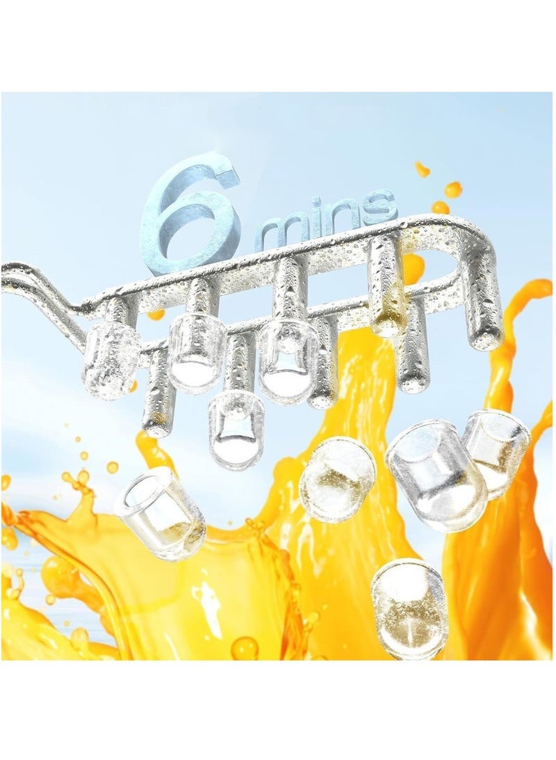 XiuWoo Portable Ice Machine, Small Household Automatic Ice Maker, Ice Making Machine with Self-Cleaning Function, Includes Basket and Scoop White - Image 3