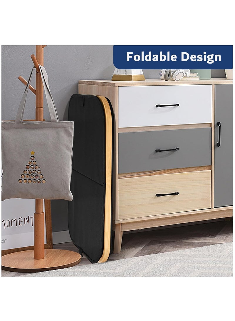 Arabest Laundry Basket, Laundry Hamper with Removable Laundry Bag and Lid, Collapsible Hamper for Bedroom, Bathroom, Living Room(Black) - Image 3