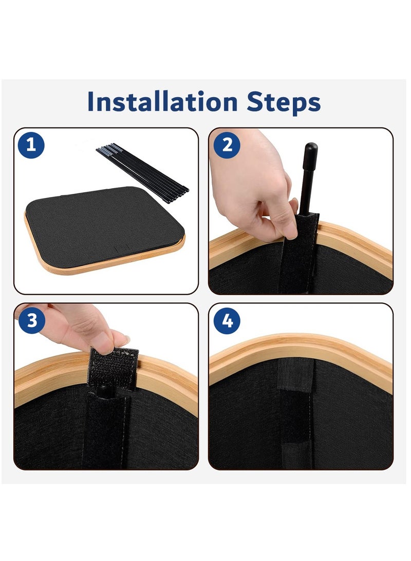 Arabest Laundry Basket, Laundry Hamper with Removable Laundry Bag and Lid, Collapsible Hamper for Bedroom, Bathroom, Living Room(Black) - Image 5