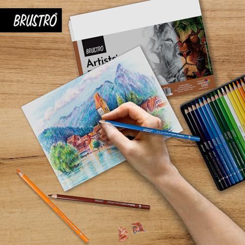 Brustro Artists Drawing Paper 160 GSM 10 X 14 CM Size, Pack of 100 Sheets. Ideal for Students,Adults, Coloring, Art, Craft, Natural Grain, Graphite, Charcoal, Pastels, Sketching, Shading, Drawing and Portrait - Image 3