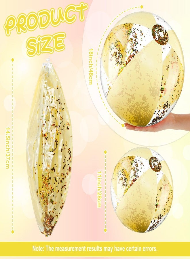 MiniInflat 12 Pcs 16 Inch Inflatable Beach Balls Bulk Jumbo Pastel Inflatable Decorated Ball with Macaron Color PVC Party Ornaments for Summer Birthday Party Decoration(Yellow) - Image 3