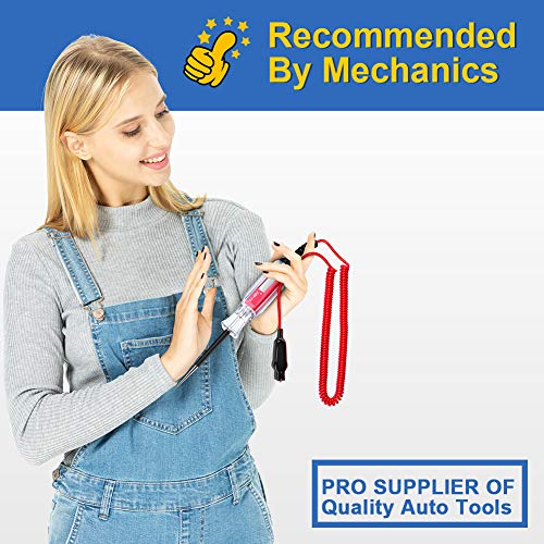 JASTIND Large Size Heavy Duty 3-48V Digital LCD Circuit Tester with 140 Inch Extended Spring Wire,Car Truck Low Voltage & Light Tester with Stainless Probe - Image 4