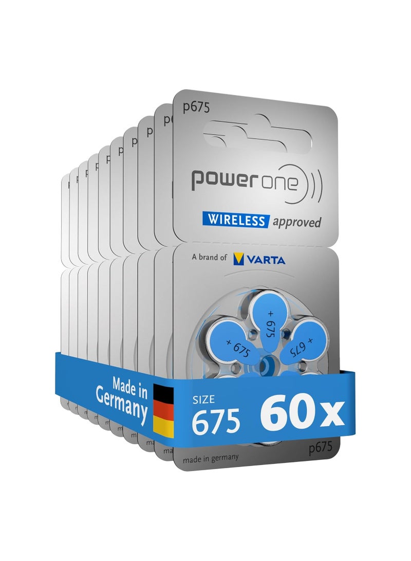 Power One 60pcs Earphone Batteries, 1.4V High Voltage, Watch Battery 