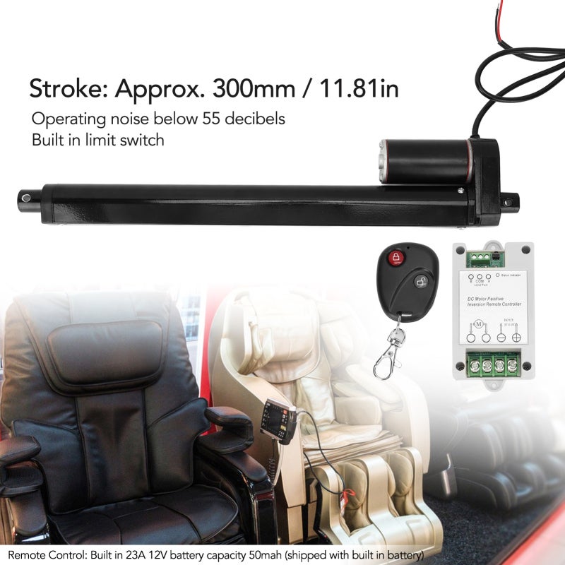 Electric Actuator: Industrial-Grade Black Aluminum Alloy - Precise Low Noise Linear Motion for Medical Beds, Industrial Lifts, Camera Stands & Projector Systems - Image 5