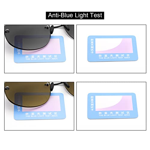 MIRYEA Unisex Rimless Bifocal Sun Readers Reading Glasses UV400 Protection Sport Sunglasses Blue Light Blocking Lightweight Eyewear for Men and Women Outdoor Driving Safety Eyeglasses Tinted Lens Shades - Image 5