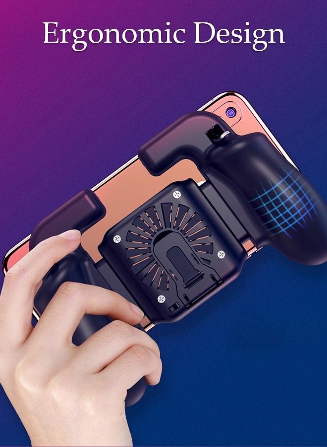 DUNISO 2 in 1 Phone Cooler for Gaming, Fast Phone Cooling Fan Gamepad, Mobile Game Controller, Cellphone Radiator for Mobile Gaming TikTok Live Stream, Fit All Types of iPhone Android Smartphones - Image 3