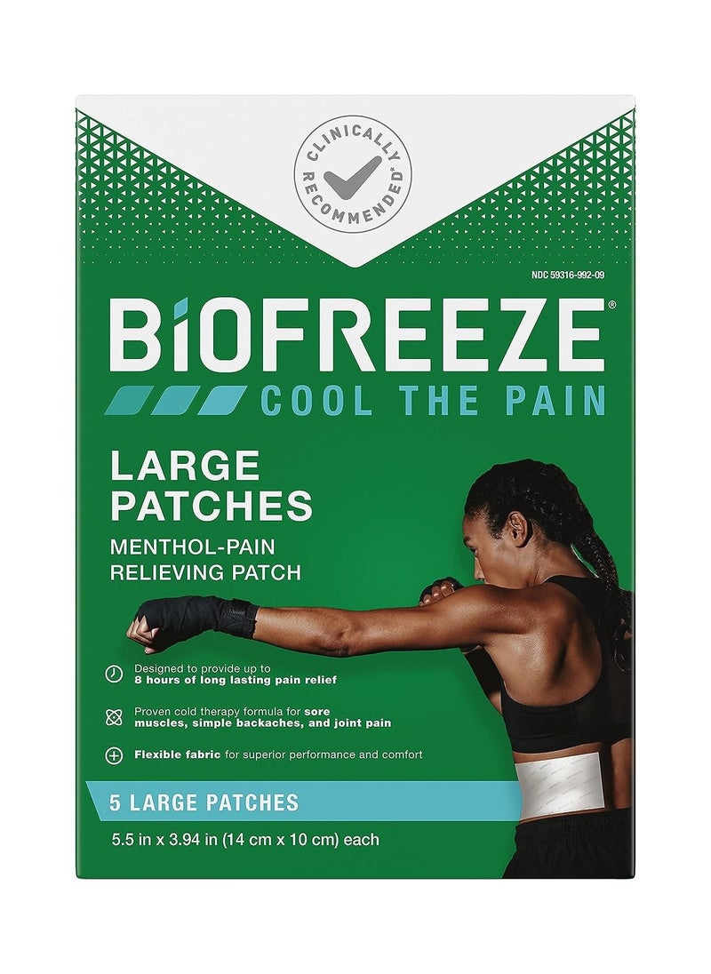 Biofreeze Biofreeze Cool the Pain Relief, 5 Large Patches 