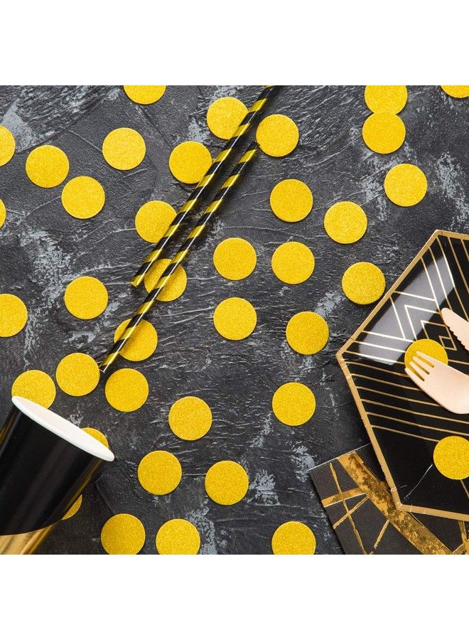 MOWO Glitter Paper Confetti Circles, Wedding Party Decor And Table Decor, 1.2’’ In Diameter (Glitter Gold,200Pc) - Image 3