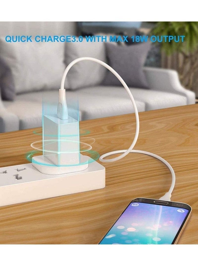 Gravity USB Wall Charger, QC 3.0 20W Fast USB Travel Adapter with Micro USB Cable for Samsung Galaxy S7 / S7 Edge / S6 / S6 Edge / A9 (2016) / Note 6 / S5 / S4, Note, LG, Nexus, Nokia etc. - Image 3