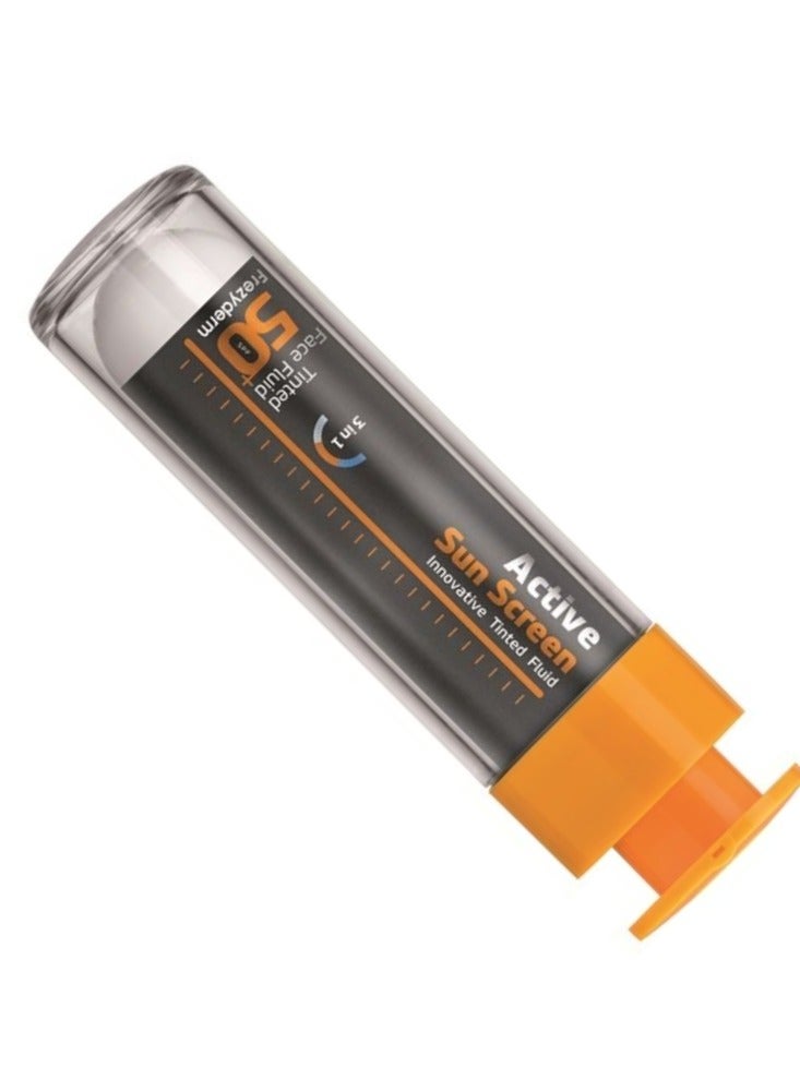 Frezyderm Active Tinted Sun Screen Face Fluid SPF 50 + 50ml - Image 3