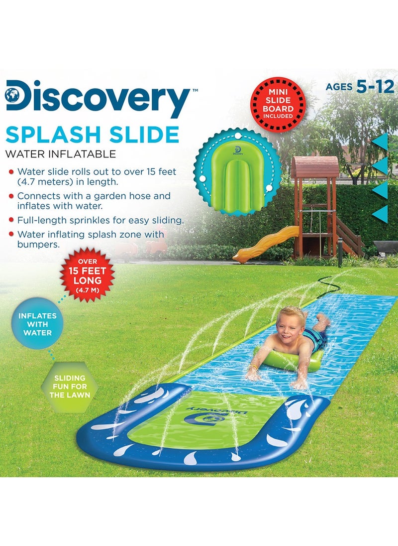 Discovery Toys Splash Slide Water Inflatable 15 Feet with Mini Slide Board Age 5 to 12 Years  - Image 2