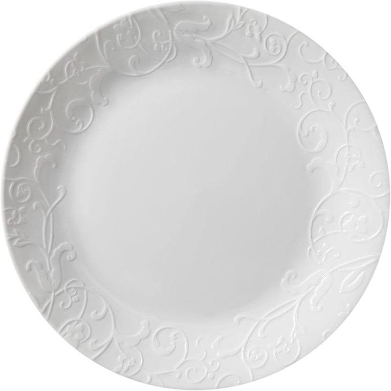 Corelle Embossed Bella Faenza 1025 Dinner Plate Set of 4